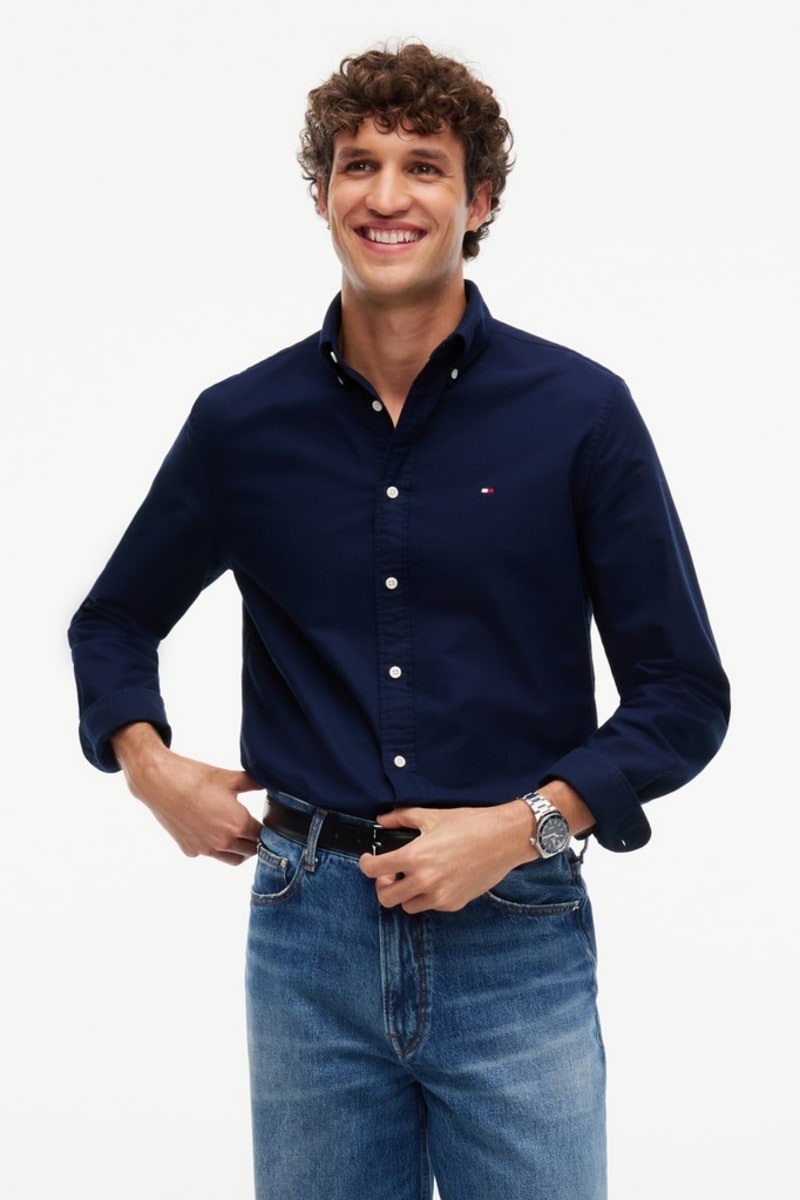 Tommy Hilfiger 35774 Regular Fit Heritage Oxford Shirt Carbon Navy