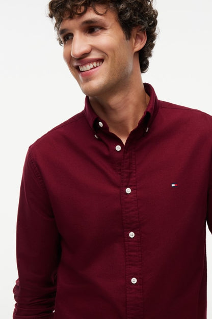 Tommy Hilfiger 35774 Regular Fit Heritage Oxford Shirt Burgundy