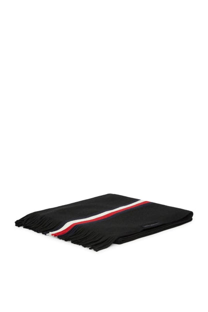 Tommy Hilfiger RWB Rashelle Scarf in Black, stripe detail