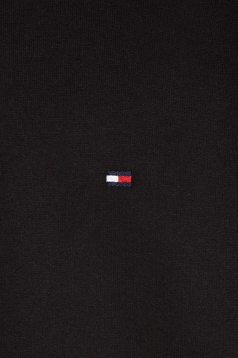 Tommy Hilfiger 37233 Regular Fit Essential Fleece Quarter Zip Sweatshirt Black