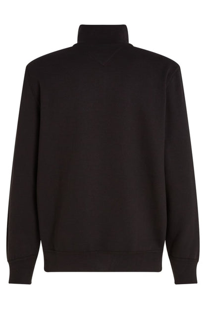 Tommy Hilfiger 37233 Regular Fit Essential Fleece Quarter Zip Sweatshirt Black