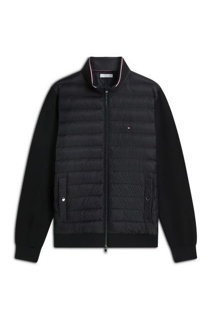 Tommy Hilfiger 41329 Regular Fit Mixed Media Quilted Zip Through Jacket Black
