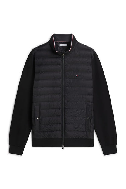 Tommy Hilfiger 41329 Regular Fit Mixed Media Quilted Zip Through Jacket Black