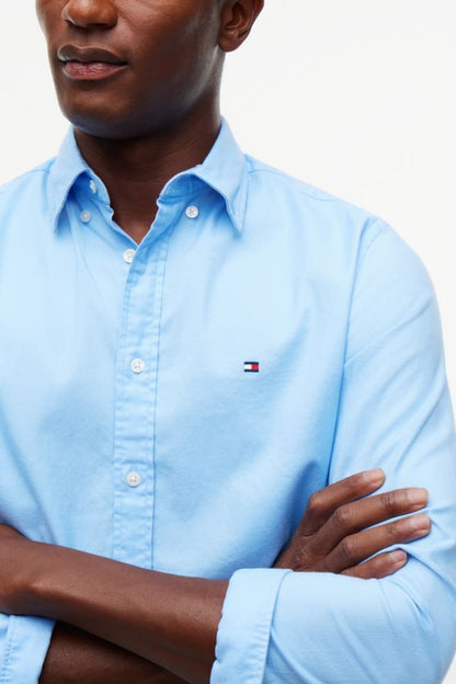 Tommy Hilfiger 40469 Regular Fit Flex Flannel Shirt Vessel Blue
