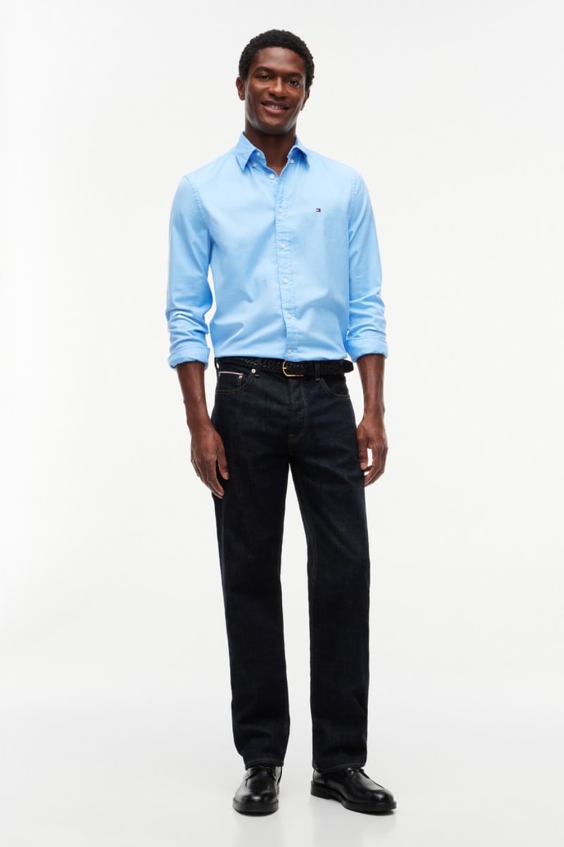 Tommy Hilfiger 40469 Regular Fit Flex Flannel Shirt Vessel Blue