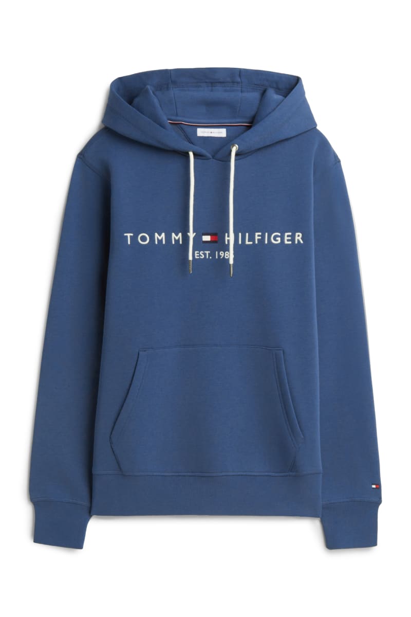 Tommy Hilfiger 11599 Logo Hoodie Aegean Sea