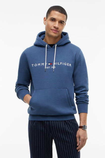 Tommy Hilfiger 11599 Logo Hoodie Aegean Sea