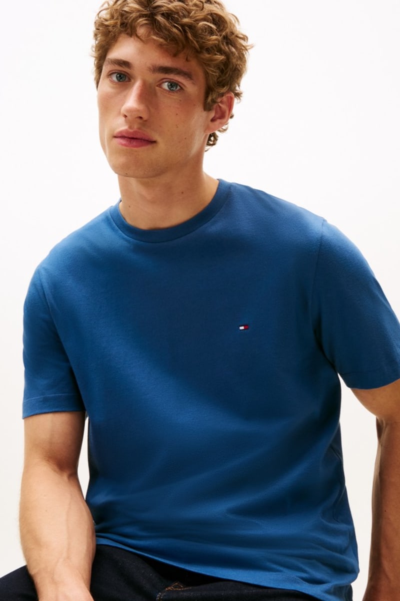 Tommy Hilfiger 39995 Regular Fit Essential Cotton T-Shirt Aegean Sea