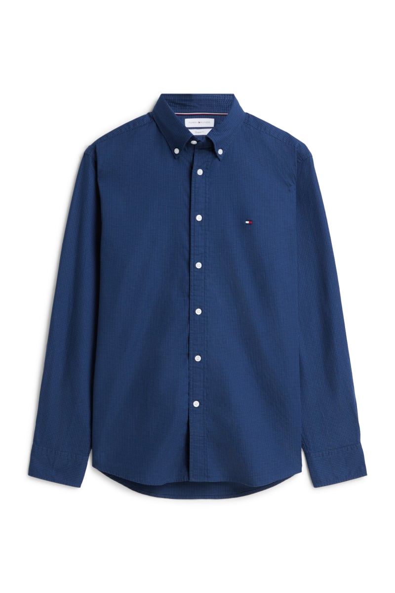 Tommy Hilfiger 44600 Dobby Structure Regular Fit Shirt Carbon Navy