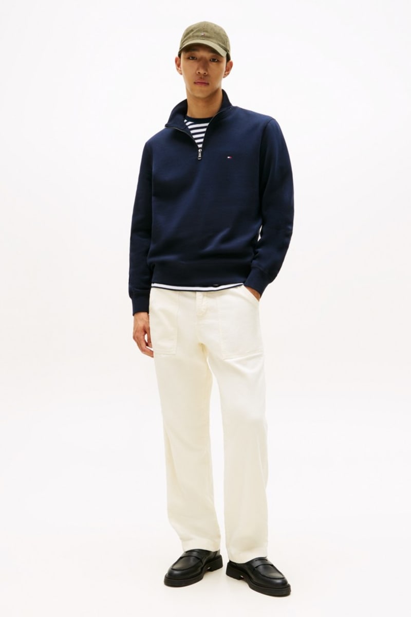 Hilfiger Ess Fleece 1/4 Aw26 - NVY BLU
