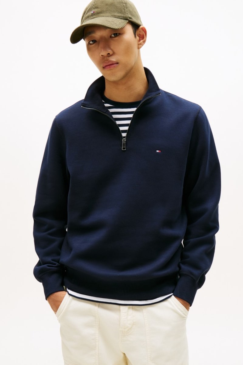Hilfiger Ess Fleece 1/4 Aw26 - NVY BLU