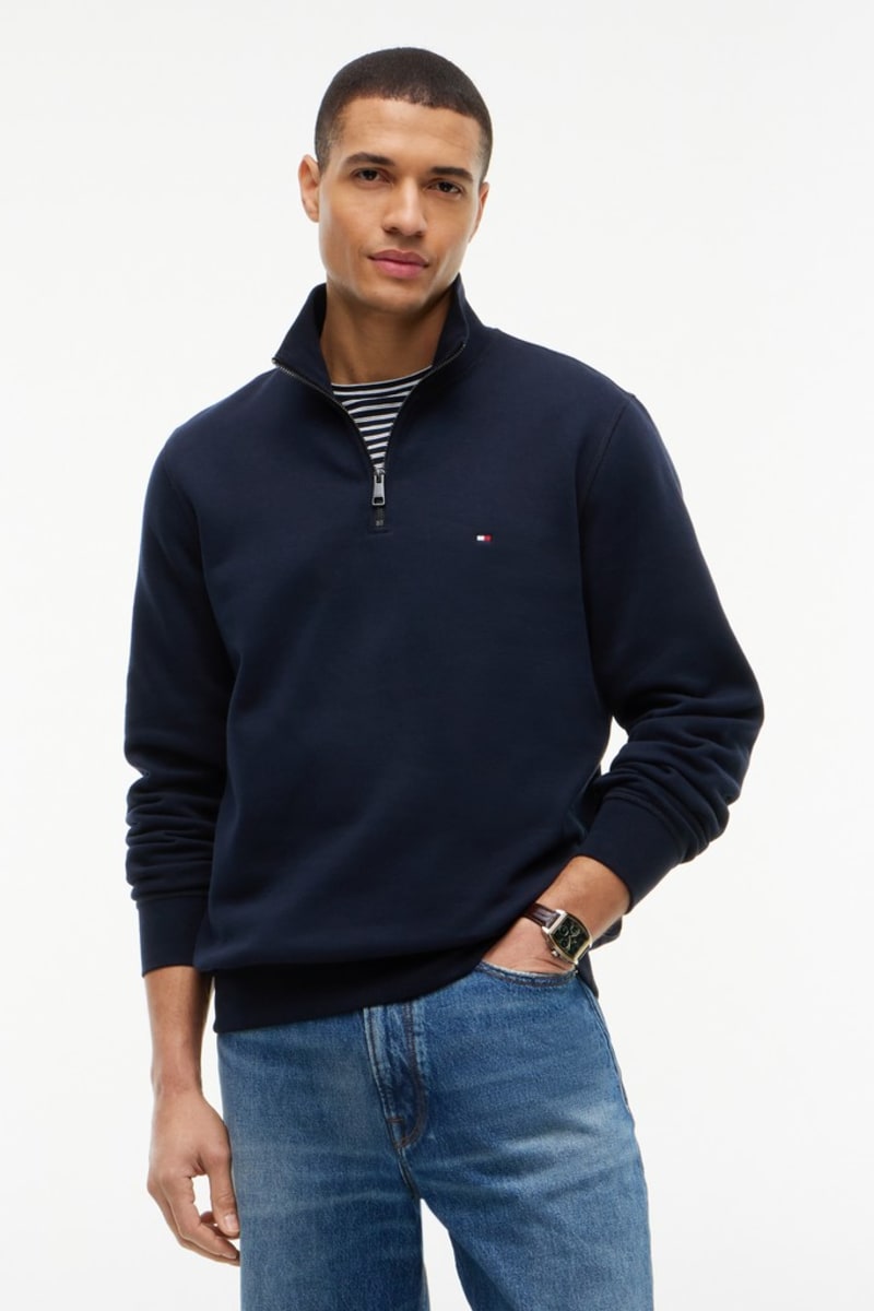 Hilfiger Ess Fleece 1/4 Aw26 - NVY BLU