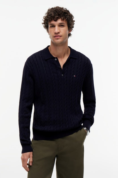 Hilfiger 41955 Class Ctn Cable Aw26 - NVY BLUE - ANNA CHECK