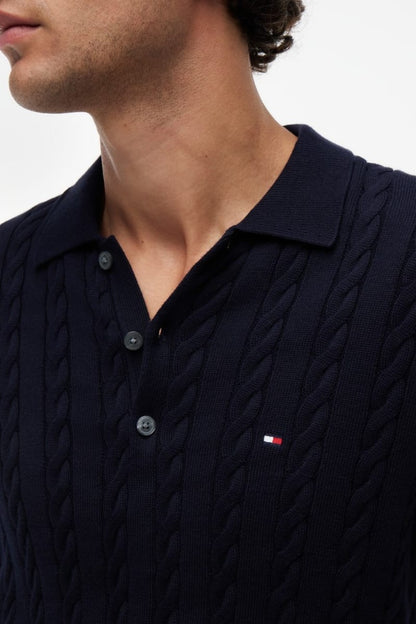 Hilfiger 41955 Class Ctn Cable Aw26 - NVY BLUE - ANNA CHECK