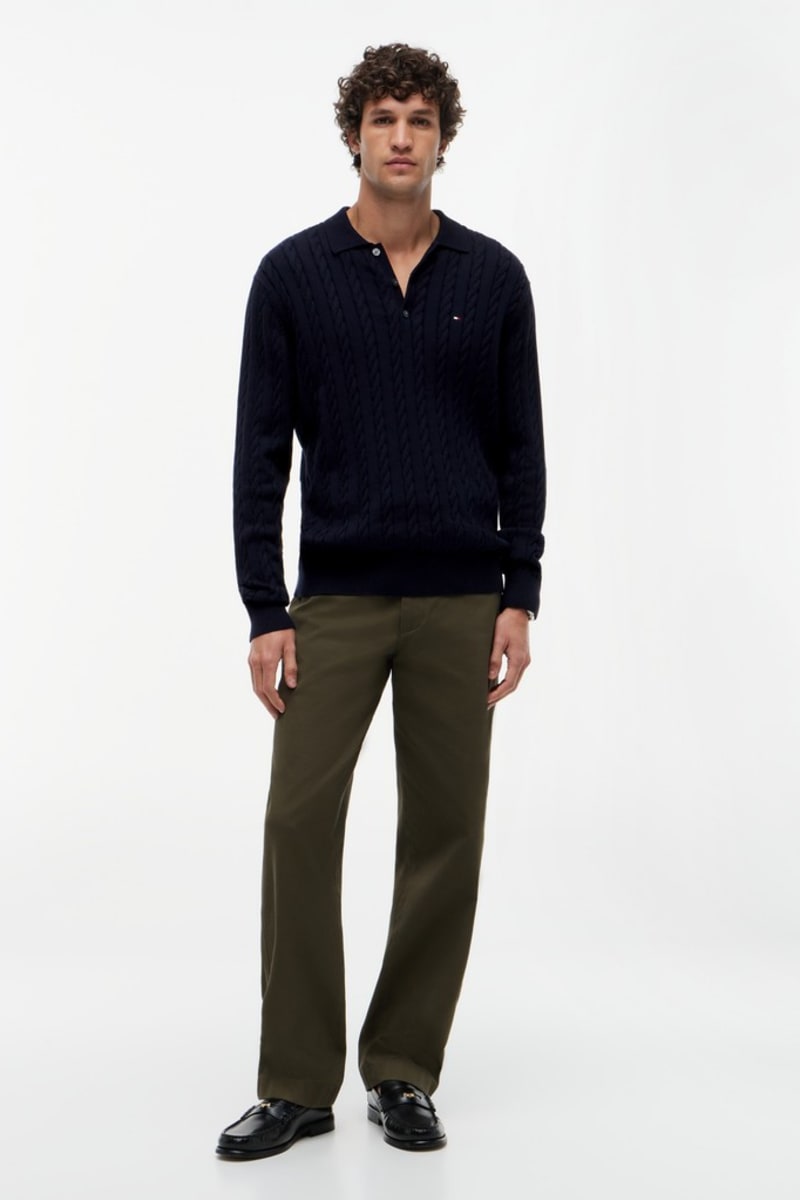 Hilfiger 41955 Class Ctn Cable Aw26 - NVY BLUE - ANNA CHECK