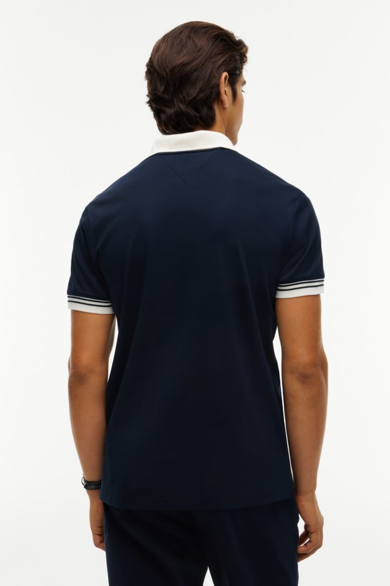 Tommy Hilfiger 44658 Interlock Placket Regular Fit Polo Shirt Navy Blue