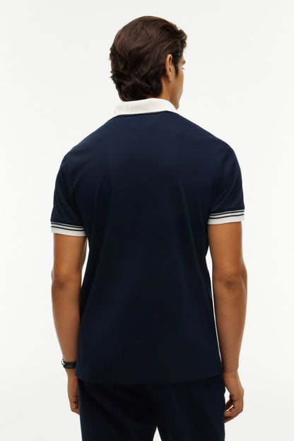 Tommy Hilfiger 44658 Interlock Placket Regular Fit Polo Shirt Navy Blue