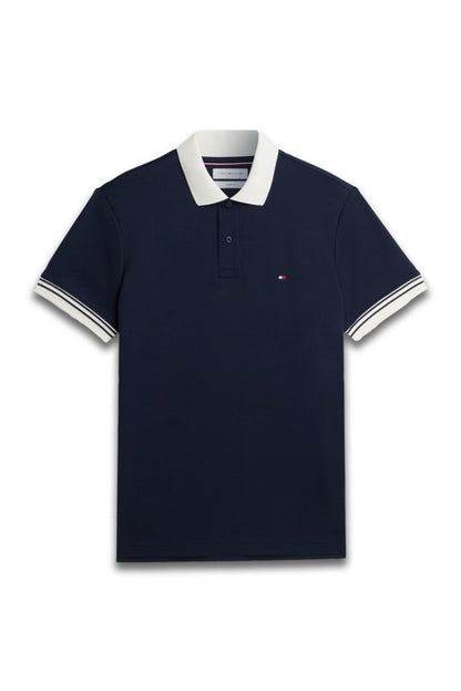 Tommy Hilfiger 44658 Interlock Placket Regular Fit Polo Shirt Navy Blue