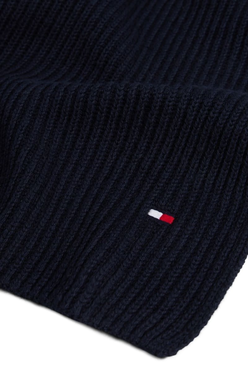 Tommy Hilfiger Flag Pima Cotton Cashmere Scarf in Space Blue
