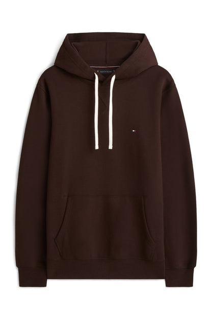 Tommy Hilfiger MW0MW39997 Essential Regular Fit Fleece Hoodie Chocolate