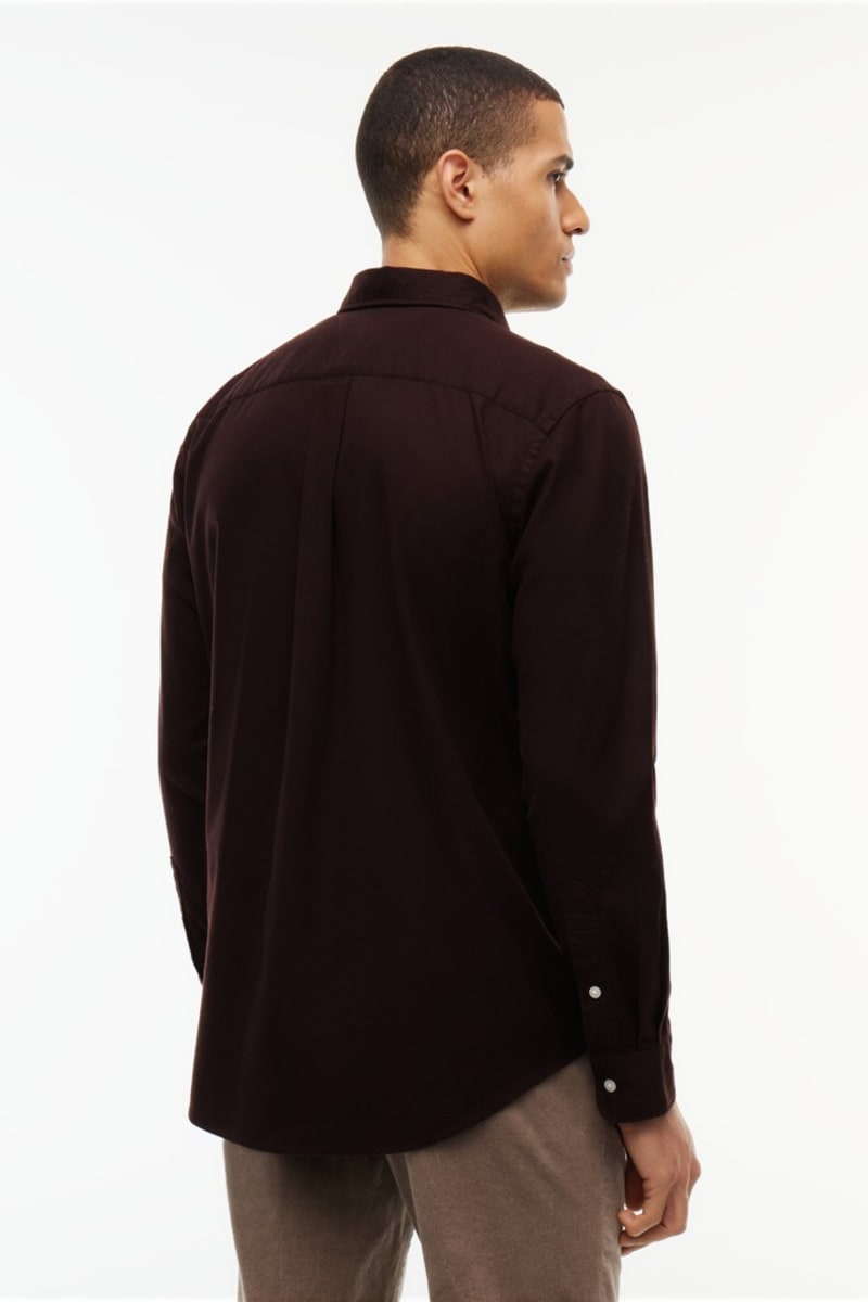 Tommy Hilfiger 40469 Regular Fit Flex Flannel Shirt Chocolate