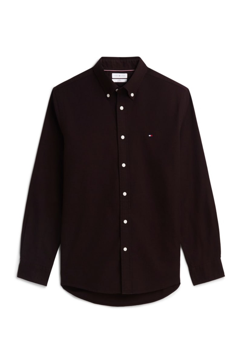 Tommy Hilfiger 40469 Regular Fit Flex Flannel Shirt Chocolate