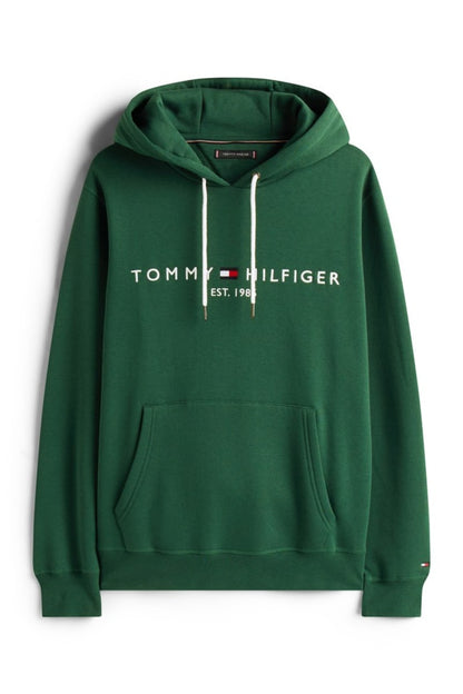 Hilfiger Logo Hoody Aw26 - ORNA GREEN