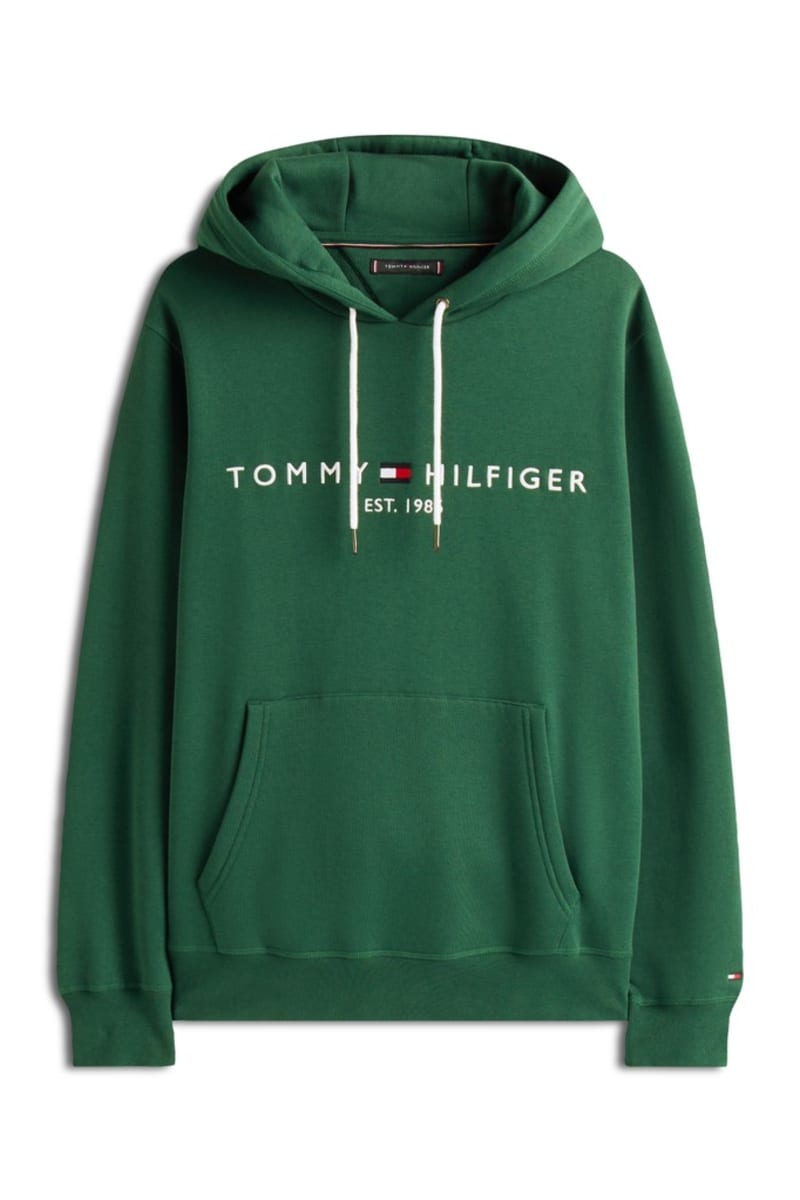 Hilfiger Logo Hoody Aw26 - ORNA GREEN