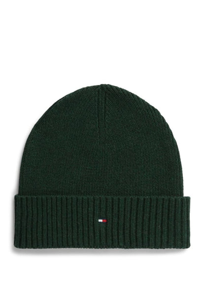 Tommy Hilfiger Flag Pima Cotton Cashmere Beanie in Emerald