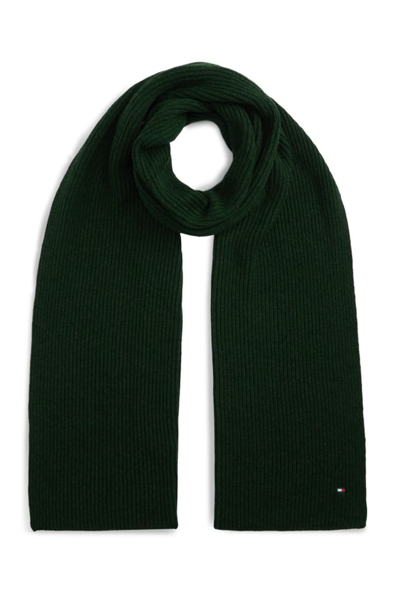 Tommy Hilfiger Flag Pima Cotton Cashmere Scarf in Emerald