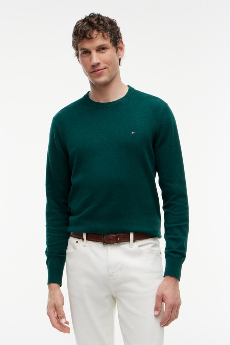 Hilfiger 28049 Pima Ctn Cash Aw26 - ORNA GREEN