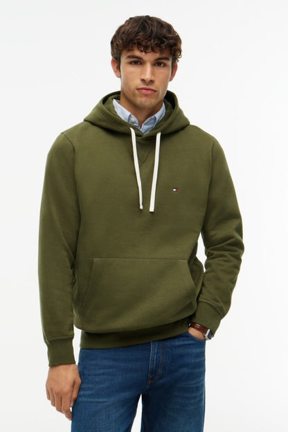 Hilfiger Ess Fleece Hood Aw26 - HUNT GREE