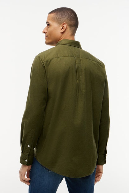 Tommy Hilfiger 40469 Regular Fit Flex Flannel Shirt Huntsman Green
