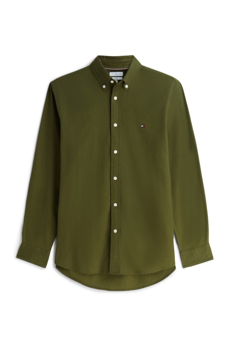 Tommy Hilfiger 40469 Regular Fit Flex Flannel Shirt Huntsman Green
