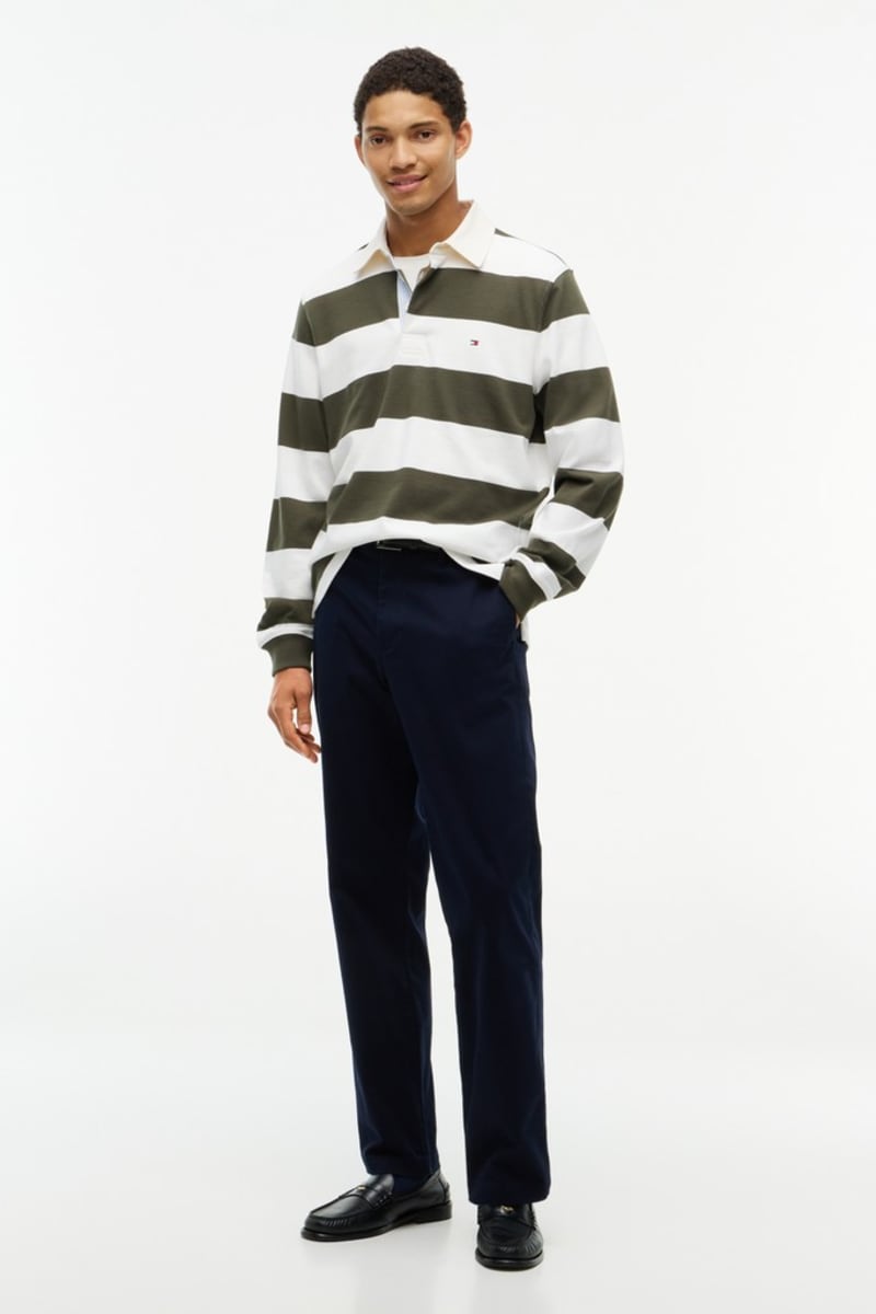 Hilfiger Ess Stripe Rugby Aw26 - HUNT GRE