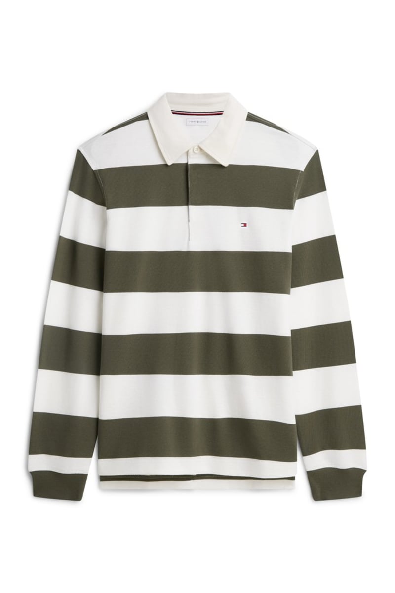 Hilfiger Ess Stripe Rugby Aw26 - HUNT GRE