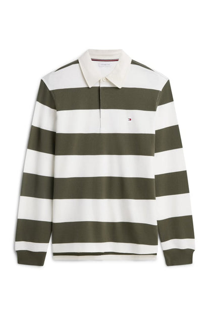 Hilfiger Ess Stripe Rugby Aw26 - HUNT GRE