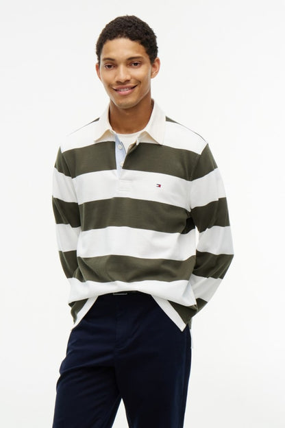Hilfiger Ess Stripe Rugby Aw26 - HUNT GRE