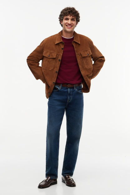 Hilfiger 28046 Pima Cash Crew Aw26 - BURGUNDY