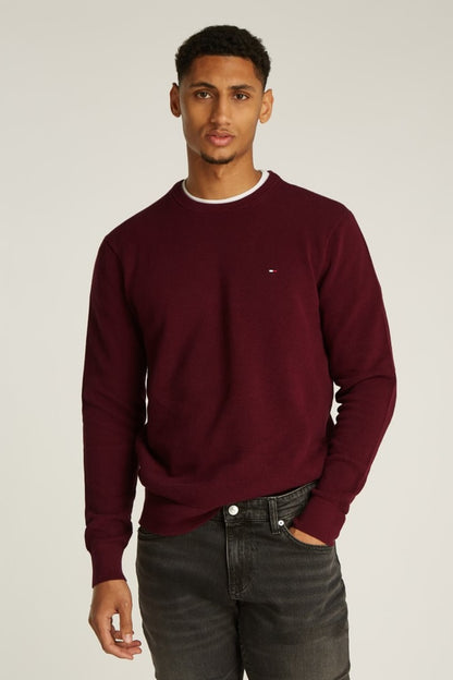 Tommy Hilfiger 36347 Essential Structure Crew Neck Jumper Burgundy
