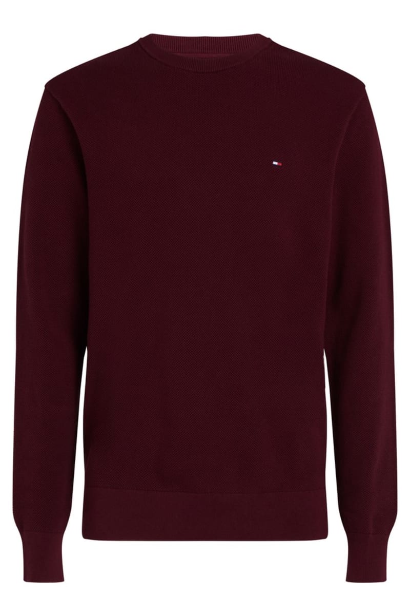 Tommy Hilfiger 36347 Essential Structure Crew Neck Jumper Burgundy