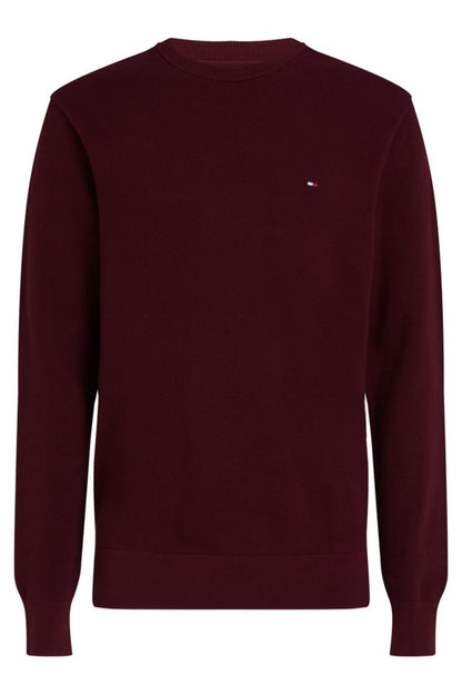 Tommy Hilfiger 36347 Essential Structure Crew Neck Jumper Burgundy