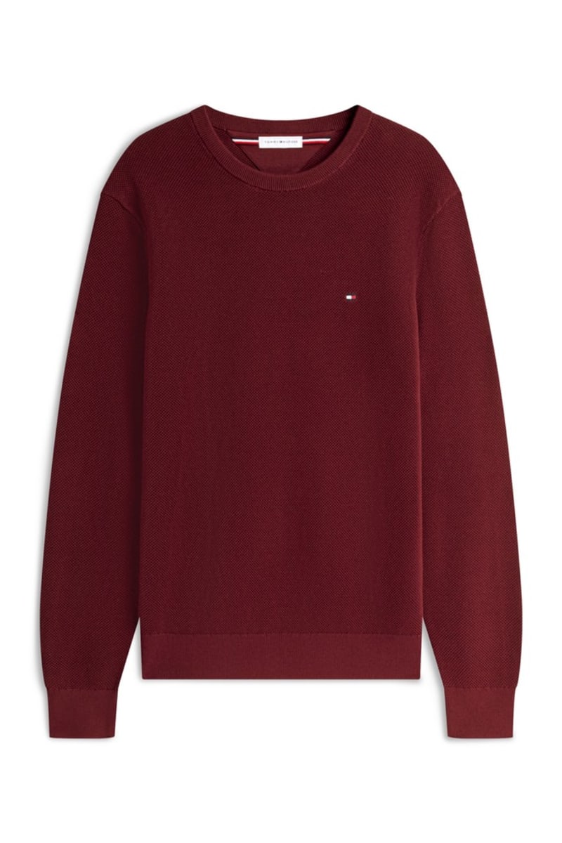 Tommy Hilfiger 36347 Essential Structure Crew Neck Jumper Burgundy