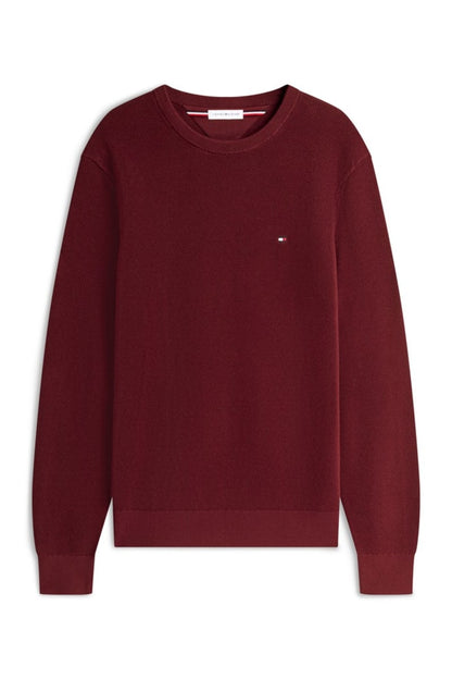 Tommy Hilfiger 36347 Essential Structure Crew Neck Jumper Burgundy