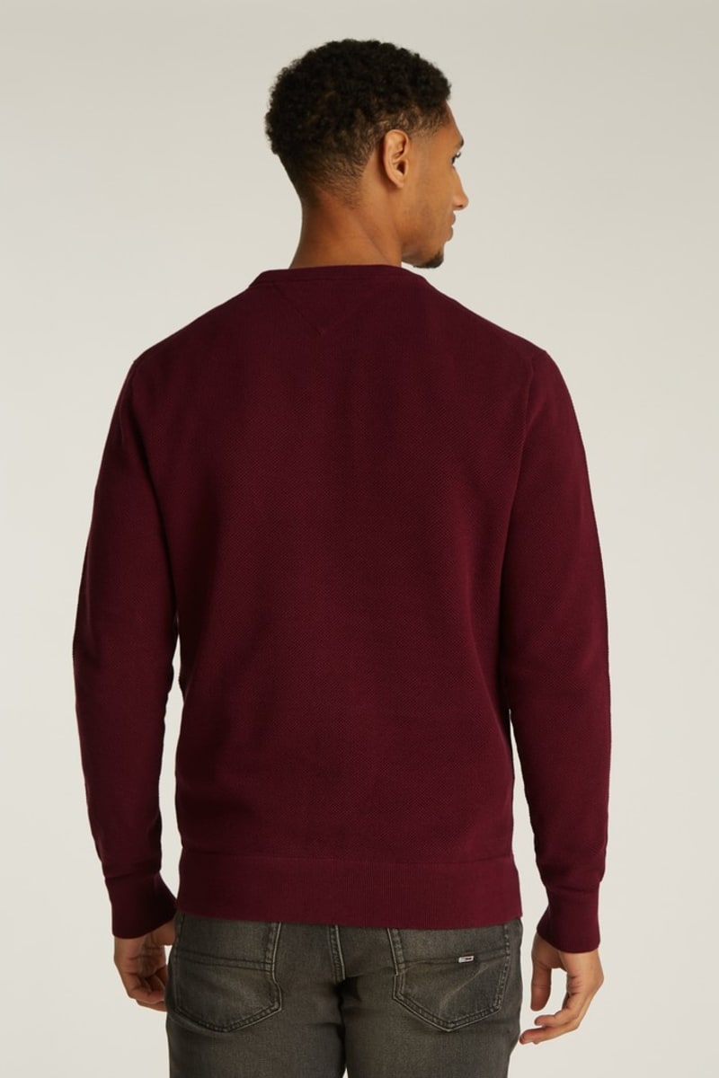Tommy Hilfiger 36347 Essential Structure Crew Neck Jumper Burgundy