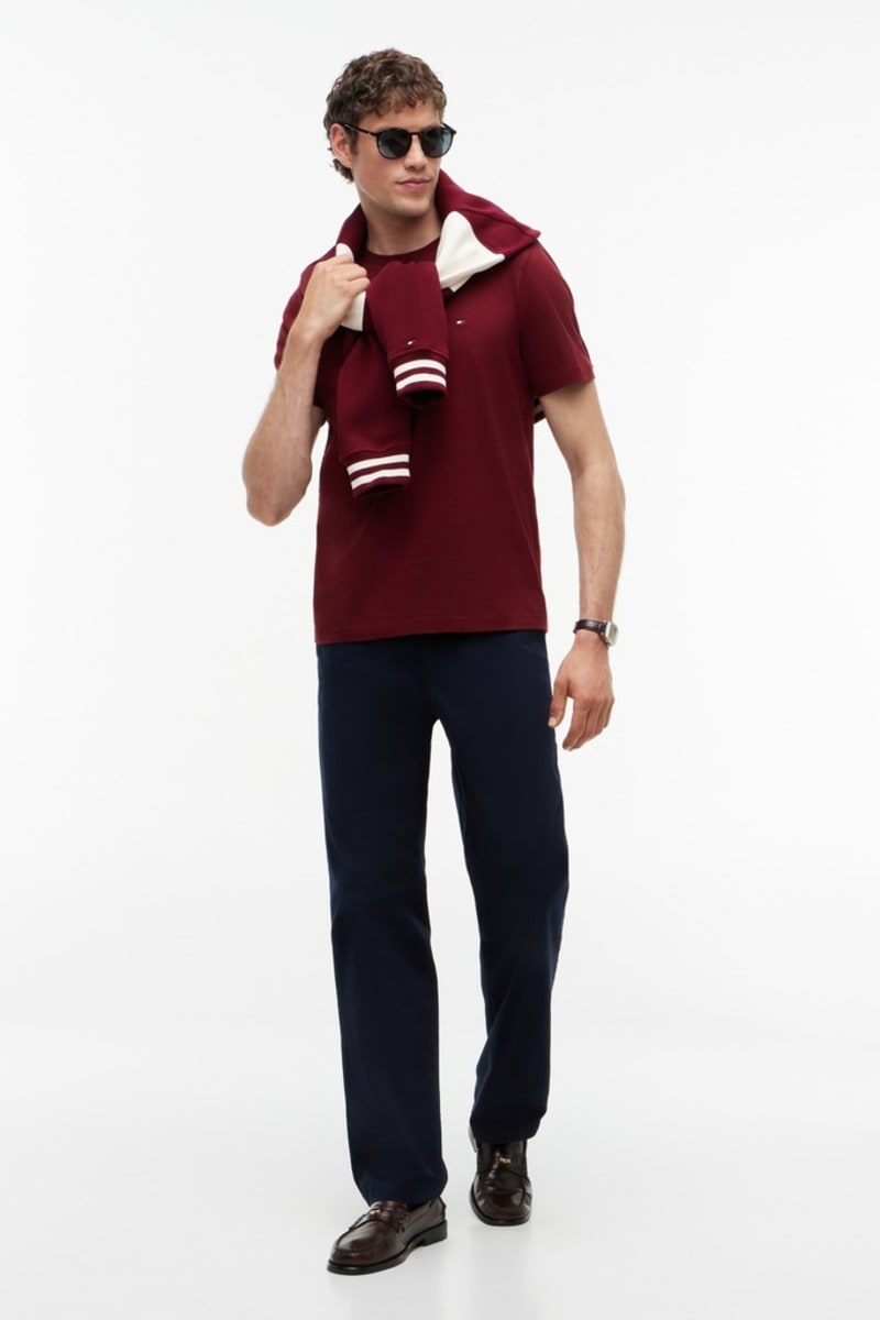 Tommy Hilfiger 39995 Regular Fit Essential Cotton T-Shirt Burgundy