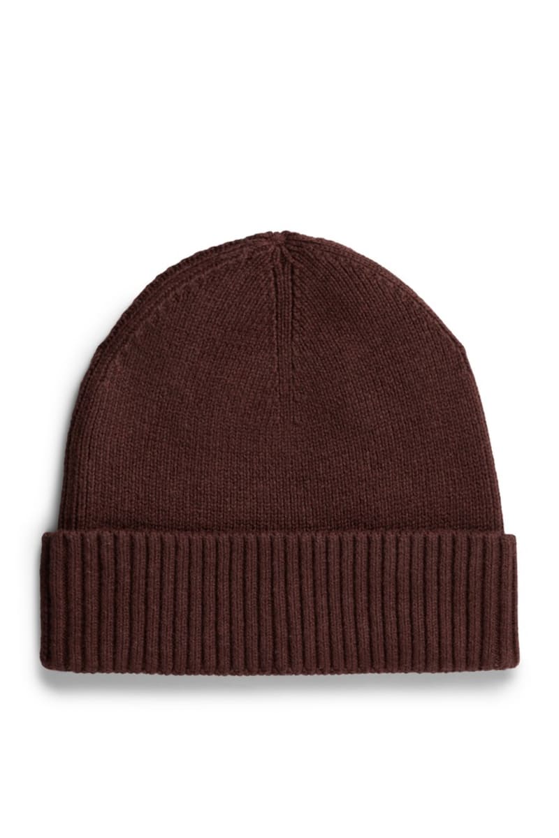 Tommy Hilfiger Flag Pima Cotton Cashmere Beanie in Red Wine