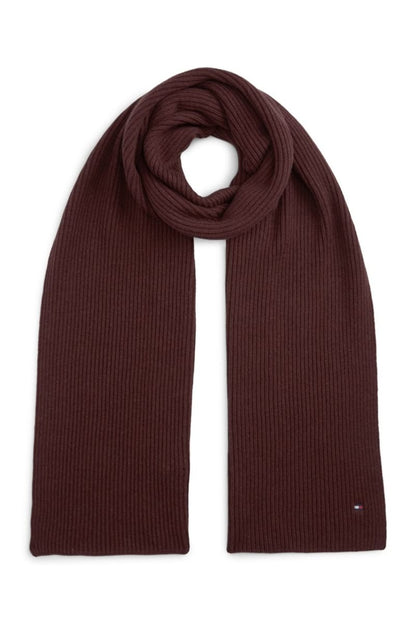 Tommy Hilfiger 12847 Flag Pima Cotton Cashmere Scarf Red Wine