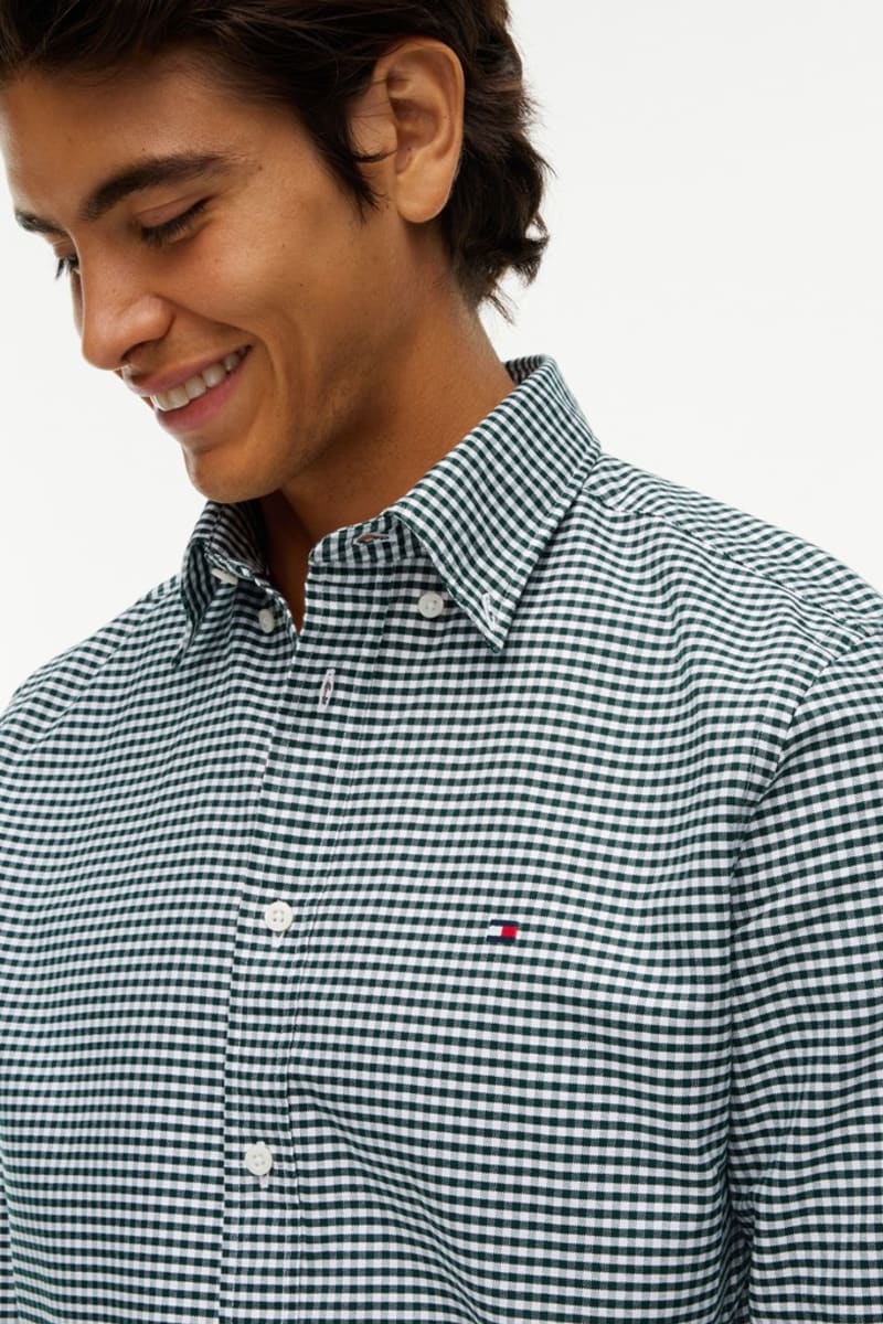 Tommy Hilfiger 36395 Regular Fit Heritage Gingham Oxford Shirt Hunter Check