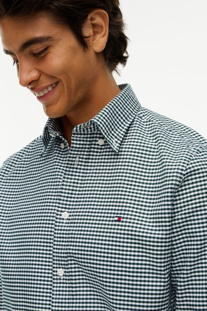 Tommy Hilfiger 36395 Regular Fit Heritage Gingham Oxford Shirt Hunter Check